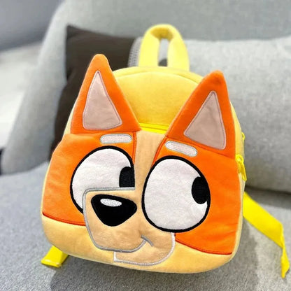 Bluey Family Cosplay Kindergarten Child Cartoon School Bag Bluebin Dog Backpack Kawaii Bluey Orange Dog Children's Backpack Toys - petguardiansupplies