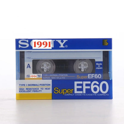 80- 90s Year Retro Sealed Normal Position Blank Cassette Tape EF60 Series - petguardiansupplies