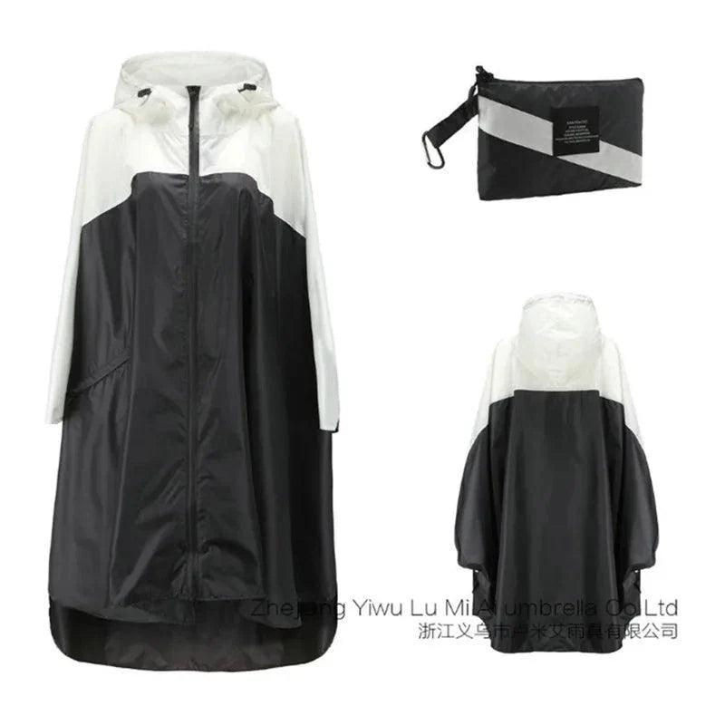 Women Men Poncho Raincoat Waterproof Tent Cover Wear Outdoors Hiking Biker Rain Coat Jacket Zip Cloak Capa De Chuva - petguardiansupplies