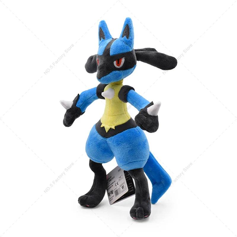 16-31cm Pokemon Standing Lucario Shiny Plush Doll Cute Mega Riolu Animal Stuffed Quality Peluche Toy Children Halloween Gifts - petguardiansupplies