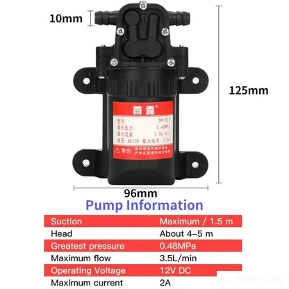 1PCS DP-521 Durable 12V 110V 220V 70PSI 3.5L/min Agricultural Electric Water Pump Micro High Pressure Diaphragm Spray Car Wash - petguardiansupplies