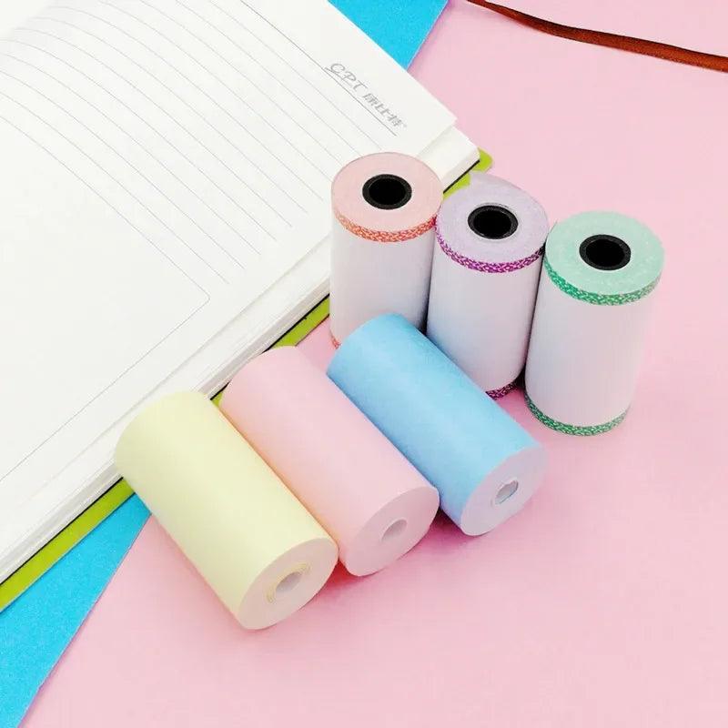 57MM Rolls Printing Paper for Mini Printer Kids Instant Print Camera Thermal Label Self-adhesive Sticker Paper Print Photo Note - petguardiansupplies