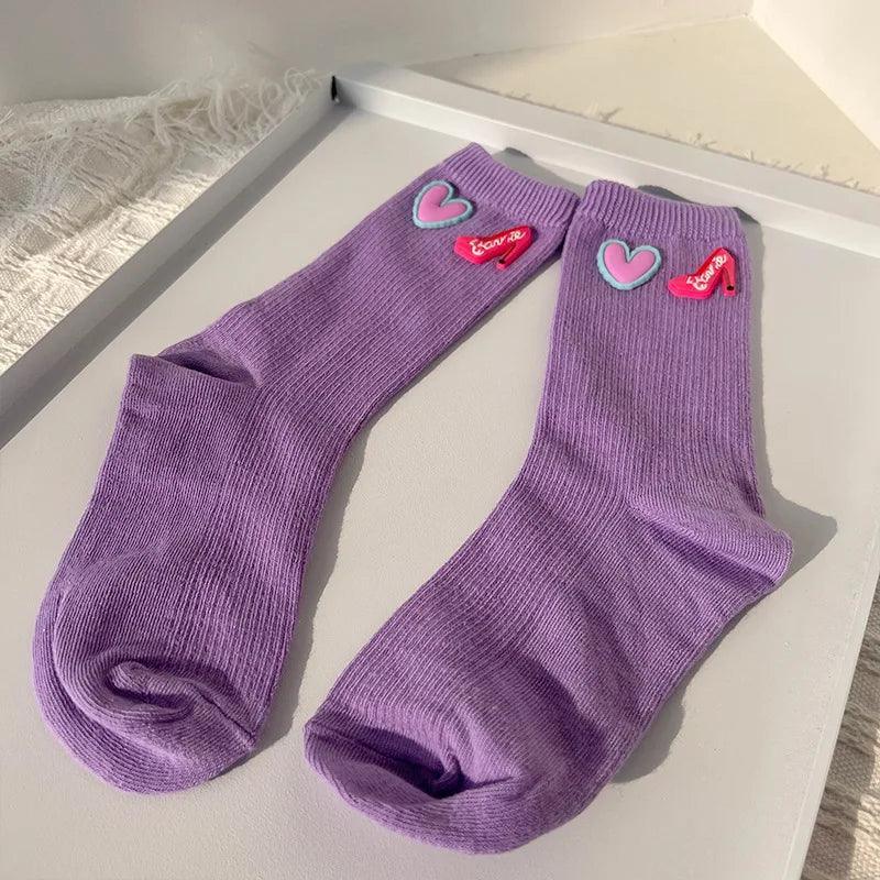 Kawali Anime Barbie Home Floor Socks Pink Fashion Sweet Warm Soft Comfortable Ins Cute Girls Gift Birthday Gift For Girlfriend - petguardiansupplies