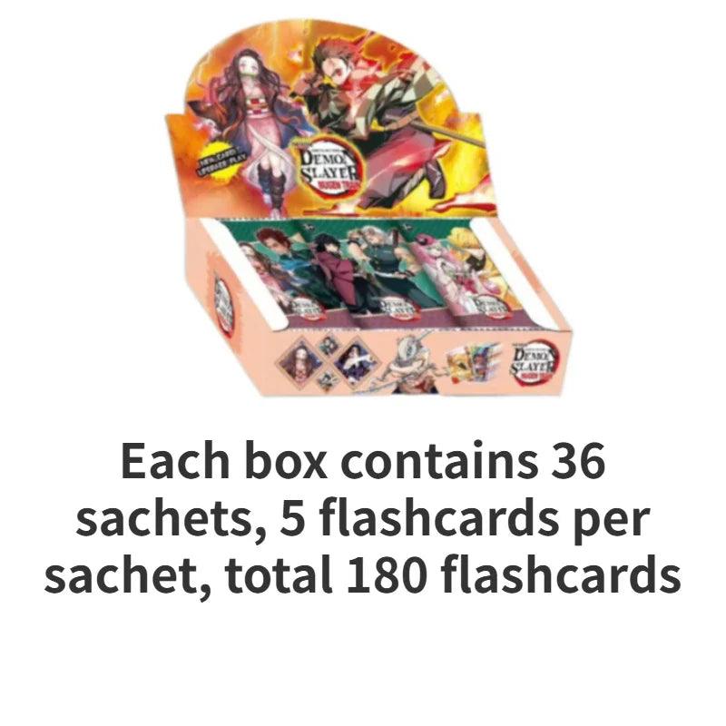 New 180PCS Dragon Ball Anime Cards ONE PIECE English Non-repetition Flashcards Demon Slayer Table Game Deck Box NARUTO Kids Toys - petguardiansupplies