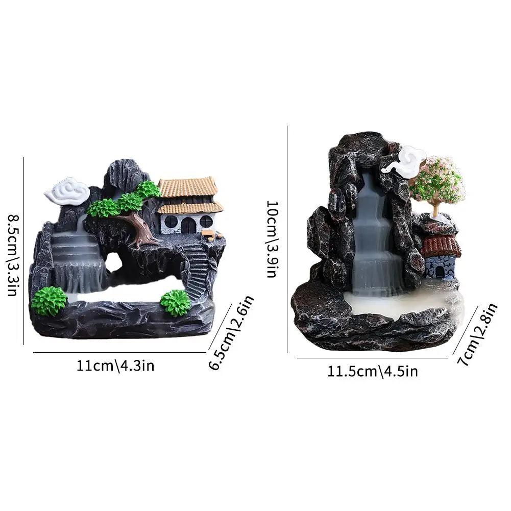 Creative Home Decorations Windproof Backflow Incense Burner Desktop Ornaments Indoor Incense Fountain&Candlestick - petguardiansupplies