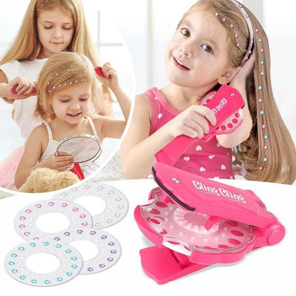 Toys for Girls Beauty Fashion Hair Diamonds Bling Glitter Hair Magic Jewel Drill Interactive Toys Headwear Hair Accessories Gift - petguardiansupplies