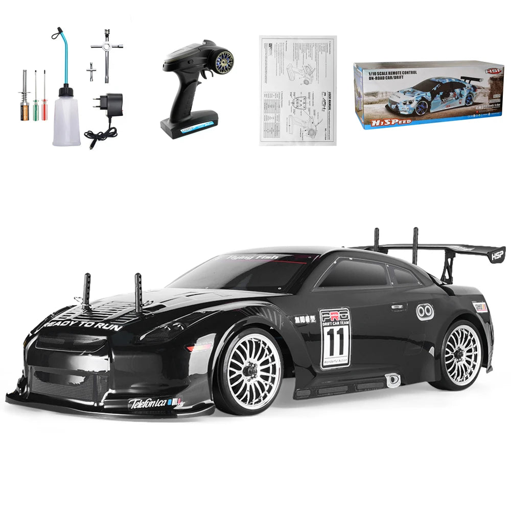 HSP RC Car 4wd 1:10 On Road Racing Two Speed Drift Vehicle Toys 4x4 Nitro Gas Power High Speed Hobby Remote Control Car - petguardiansupplies