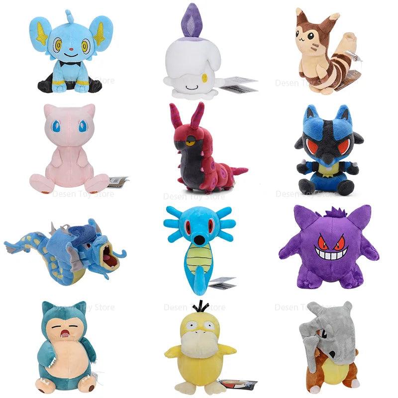 12 Styles Pokemon Plush Shinx Litwick Furret Mew Cubone Snorlax Gyarados Lucario Stuffed Peluche Dolls Christmas Best Gift Toys - petguardiansupplies