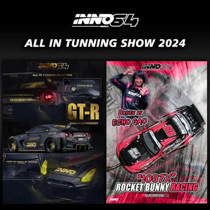 INNO In Stock 1:64 LBWK GTR R35 Carbon Rocket Bunny R32 ECHO GAO All In Tunning 2024 Diecast Diorama Car Model - petguardiansupplies