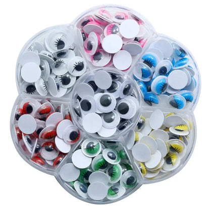 400/210PCS Self Adhesive Doll  Eyes for DIY Craft Toys Googly Wiggly Eyes Scrapbooking Decor Craft Supplies 4/5/6/7/8/10/12mm - petguardiansupplies