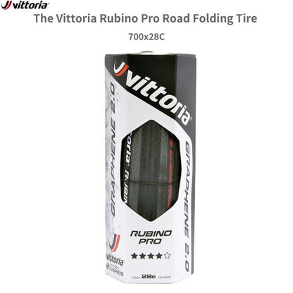 Vittoria Rubino Pro IV Graphite Race 2.0 700x25/28C Folding Tyres Road 28" Bicycle Clincher tire - Trusted Pet Products