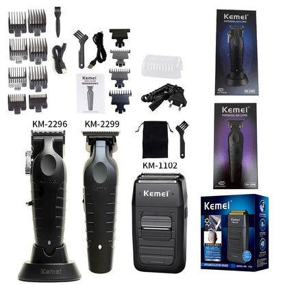 Kemei KM-2296 KM-2299 KM-1102 Hair Clipper Kit Men's Electric Shaver Hair Trimmer Machine Professional Hair Cutting Machine - petguardiansupplies