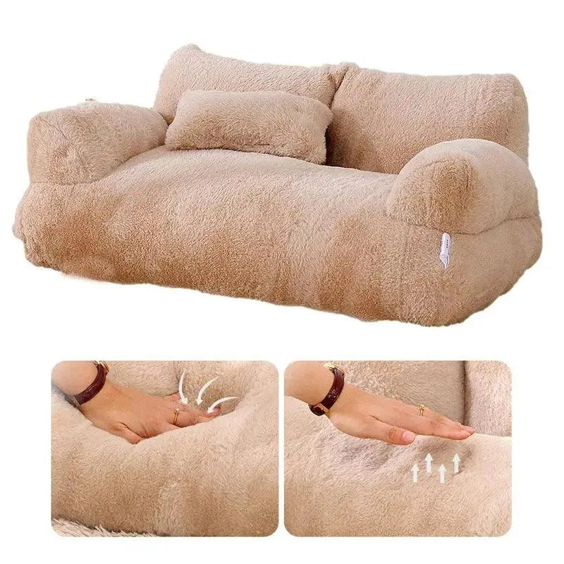 Luxury Cat Bed Sofa Winter Warm Cat Nest Pet Bed for Small Medium Dogs Cats Comfortable Plush Puppy Bed Pet Supplies - petguardiansupplies