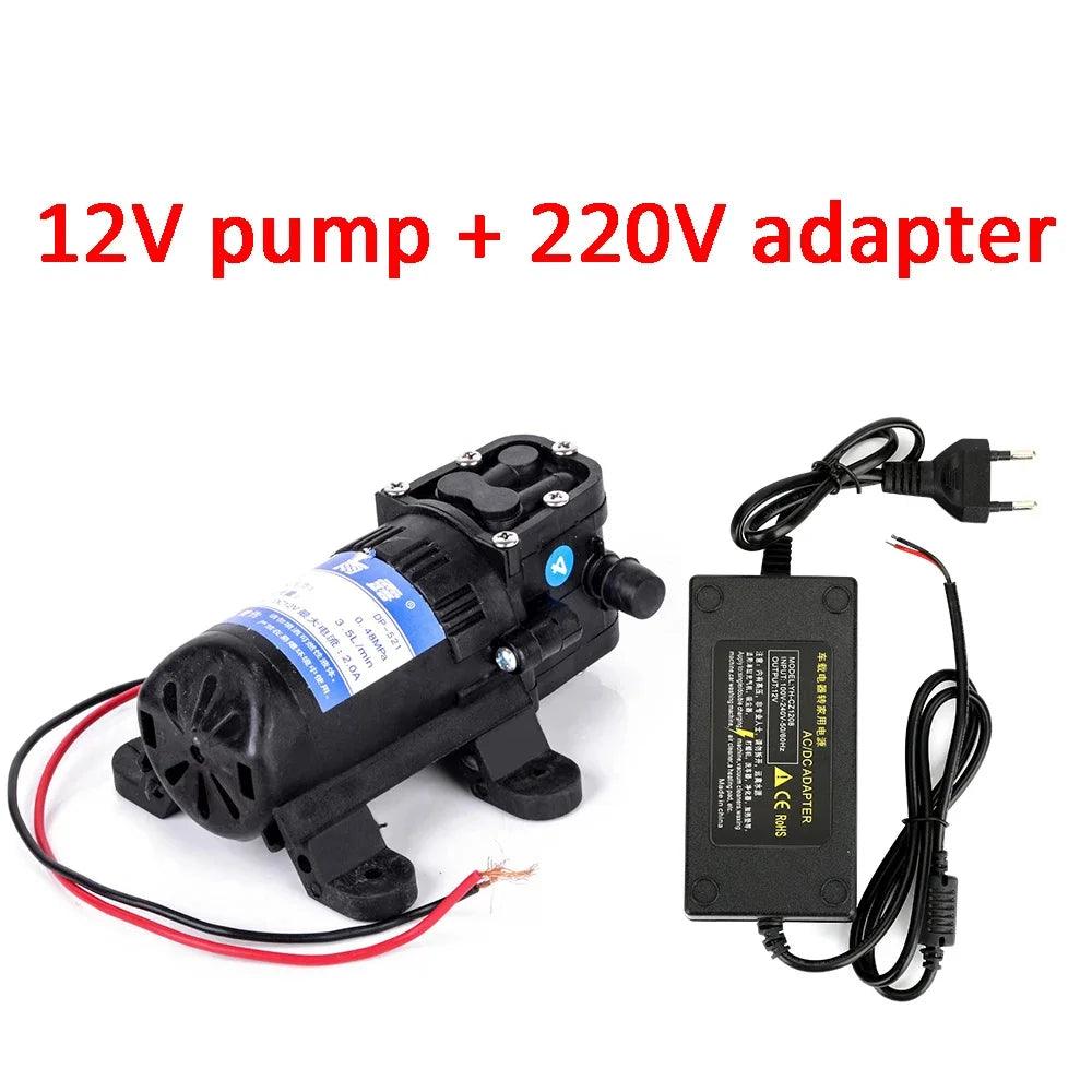 1PCS DP-521 Durable 12V 110V 220V 70PSI 3.5L/min Agricultural Electric Water Pump Micro High Pressure Diaphragm Spray Car Wash - petguardiansupplies