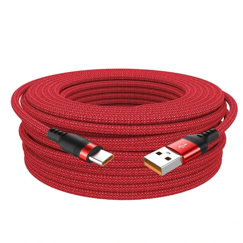 USB Type C Extended 5-Meter USB C 6A Super- Charging Cable Suitable For Huawei,Xiaomi,Vivo,OnePlus, And Leeco Phone Data Cable - petguardiansupplies