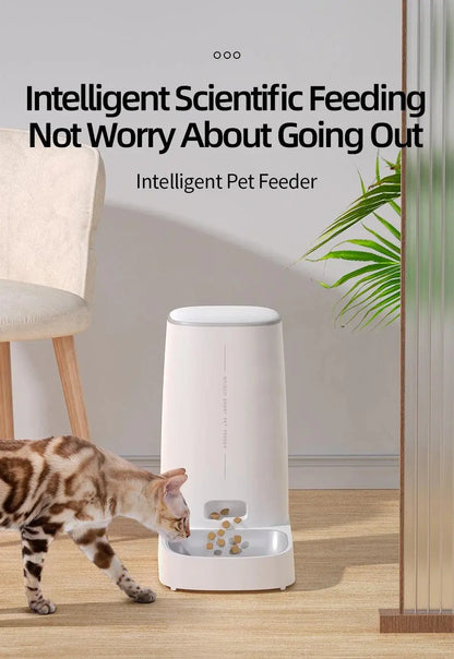 ROJECO Automatic Cat Feeder Pet Smart WiFi Cat Food Kibble Dispenser Remote Control Auto Feeder For Cat Dog Dry Food Accessories - petguardiansupplies