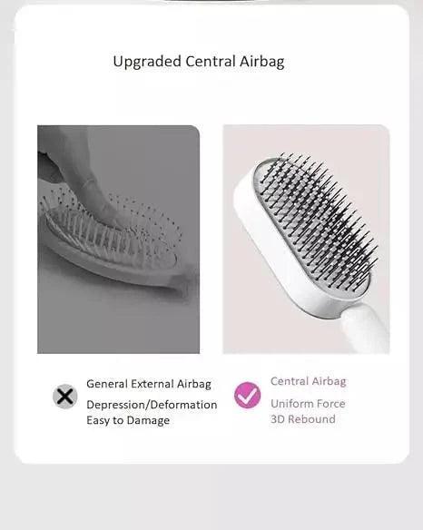 Self Cleaning Hair Brush, 3D Air Cushion Hair Brushes for Women, Airbag Massage Combs for Women, Hair Brush for Thick Hair - petguardiansupplies