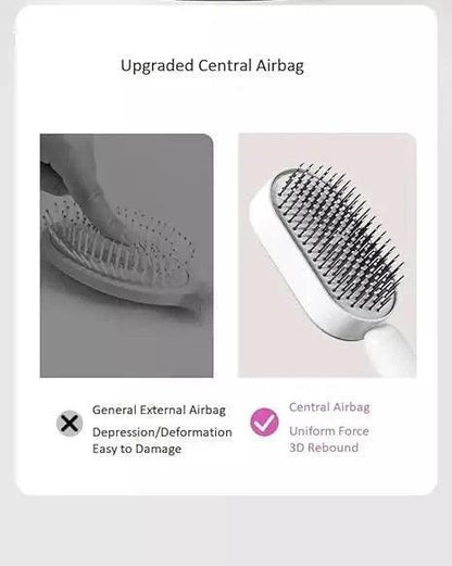 Self Cleaning Hair Brush, 3D Air Cushion Hair Brushes for Women, Airbag Massage Combs for Women, Hair Brush for Thick Hair - petguardiansupplies