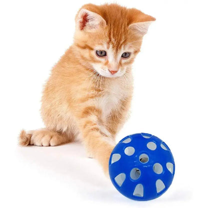 1pc Cat Toy Bell Ball 38mm 43mm Plastic Cat Toy Fun Pets Cat Interactive Exercise Ball Games Animal Toy Funny V0M3 - petguardiansupplies