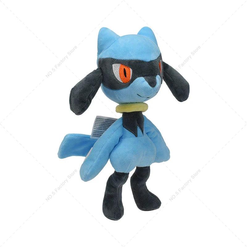 16-31cm Pokemon Standing Lucario Shiny Plush Doll Cute Mega Riolu Animal Stuffed Quality Peluche Toy Children Halloween Gifts - petguardiansupplies