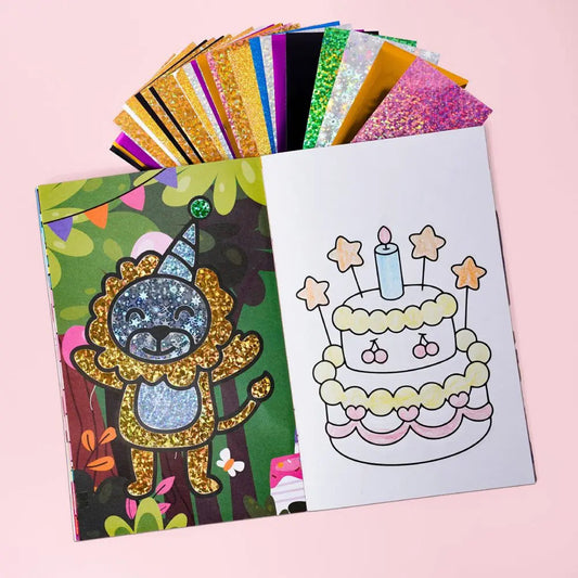 DIY Magic Transfer Painting Crafts Mini Coloring Book Foil Arts Crafts Educational Toys Children Cartoon Drawing Birthday Gifts - petguardiansupplies