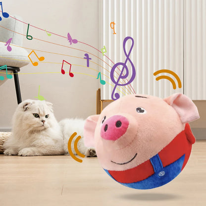 USB Electronic Pet Dog Toy Music Vibration Bouncing Jump Ball Toys Singing Talking Interactive Plush Doll Gift for Dogs and Cats - petguardiansupplies