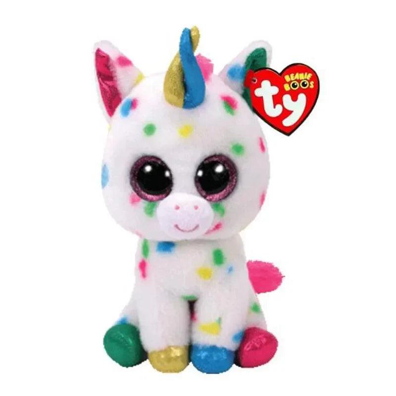 15CM Ty Beanie Dotty Multicolor Leopard Glitter Big Eyes Leopard Toy Cute Plush Stuffed Animals Doll Children's Birthday Gifts - petguardiansupplies