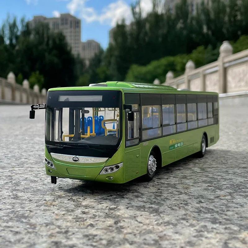 1:42 bus E12 new energy ZK1628 low floor alloy simulation car model bus+small gift - petguardiansupplies