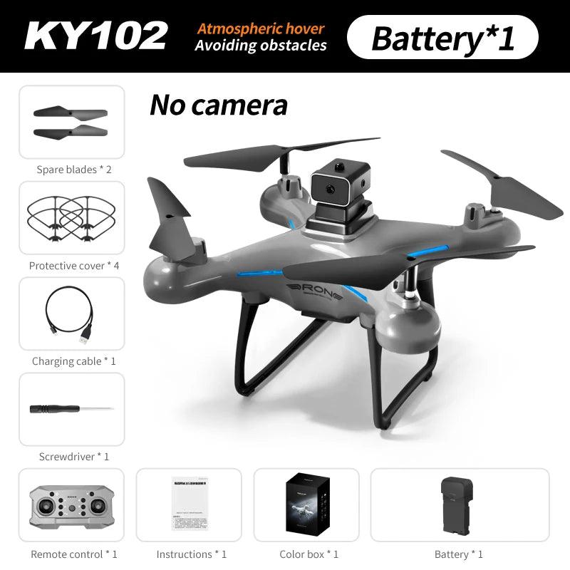 KY102 Drone Professional 8K HD Dual Camera Aerial 360 Obstacle Avoidance Optical Flow Four-Axis RC Aerocraft Drone 2024 New Toy - petguardiansupplies