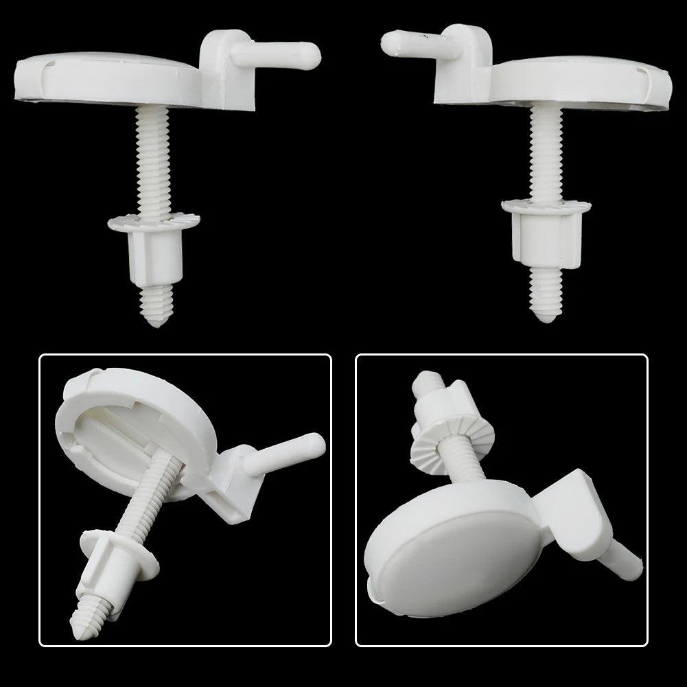 2Pcs Toilet Pew Hinges With Bolts And Screws Toilet Fixing Accessories ABS Plastic Toilet Seats Hinges Repair Tools High Quality - petguardiansupplies