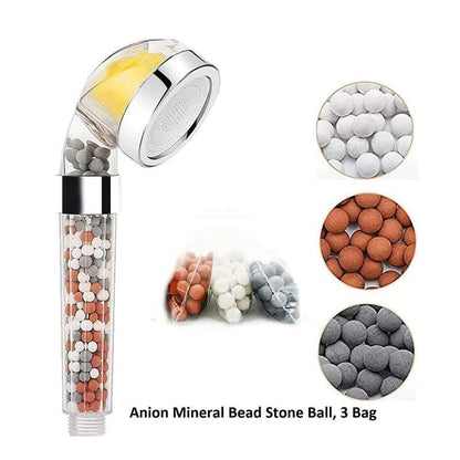 ZhangJi Shower Head Replacement Filter Anion Mineral Beads Stones Balls for Bathroom Purifying Water 3 Kinds Diameter 5-6mm - petguardiansupplies