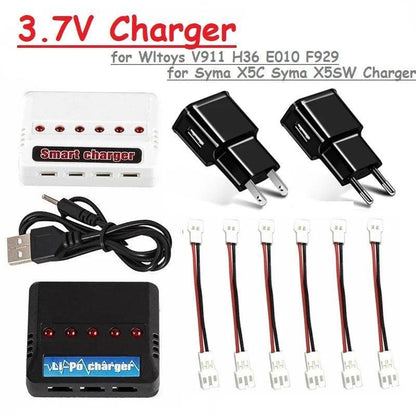 3.7v for Wltoys V911 Charger H36 Charger E010 F929 Battery conversion Cables Set for Syma X5C Syma X5SW Drone RC Quadrocopter - petguardiansupplies