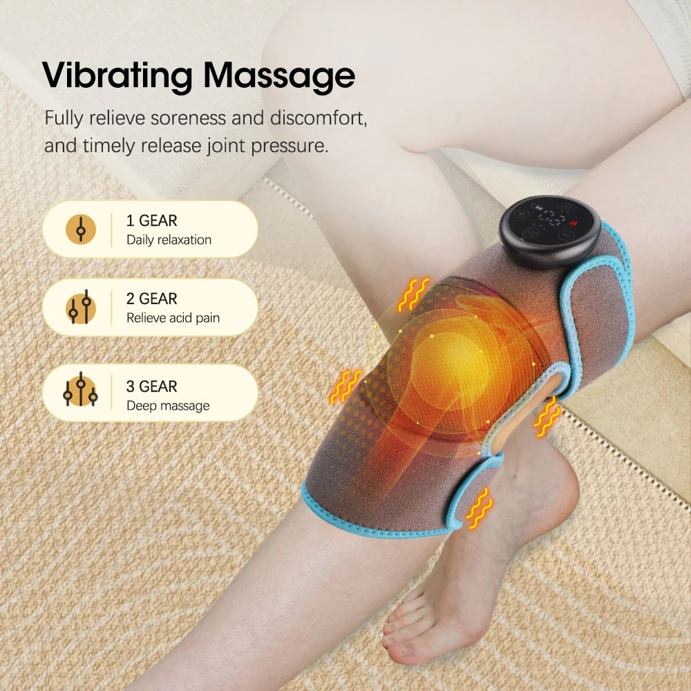 Electric Heating Knee Pad Vibration Massage Leg Joint Elbow Support Shoulder Warming Knee Temperature Massager - petguardiansupplies