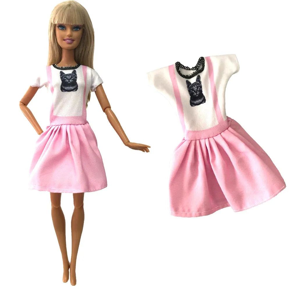 NK 1 Pcs Fashion Doll Dress For 11.5 Inch Doll Clothes 1/6 Dolls Accessories Outfit Casual Shirt Party DIY Dollhouse Toys JJ - petguardiansupplies