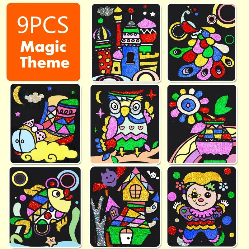 DIY Magic Transfer Painting Crafts Kids Arts And Crafts Educational Toys For Children Cartoon Creative Learning Drawing Toys - petguardiansupplies