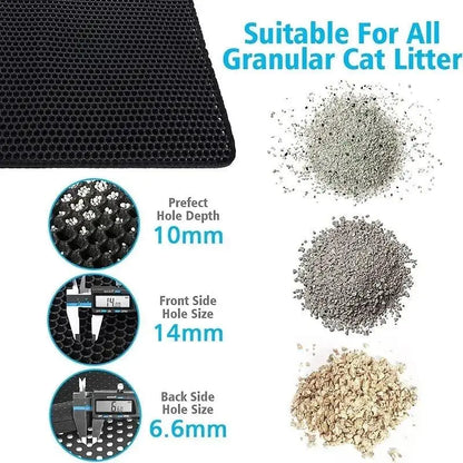 Cat Litter Mat Pet Toilet Waterproof Double Layer Pet Litter Box Mat Nonslip Sand Cat Washable Mat Clean Pad Pet Clean Supplies - petguardiansupplies