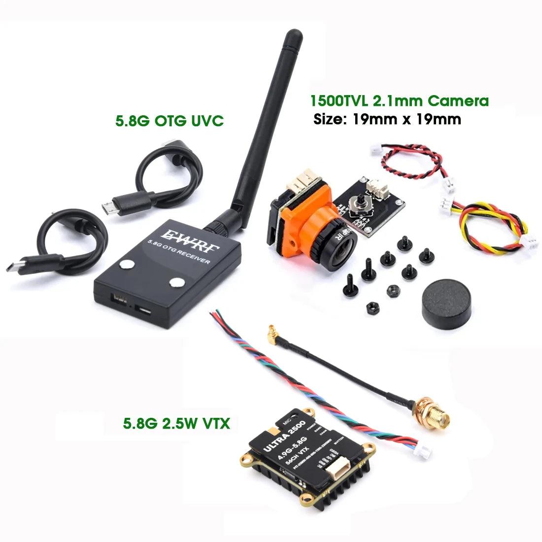 VTX2W5 5.8GHZ 1.6W / 2.5W 64CH FPV VTX Transmitter & 1500TVL / 1800TVL / 2000TVL Camera Receiver UVC for FPV RC Camera Drone - petguardiansupplies