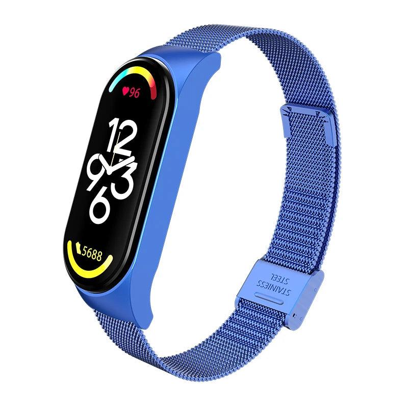 Metal Strap bracelet for Xiaomi mi band 7 6 5 3 4 strap Stainless Steel MiBand 4 Smart Wrist Strap for xiao mi miband 4 3 straps - petguardiansupplies