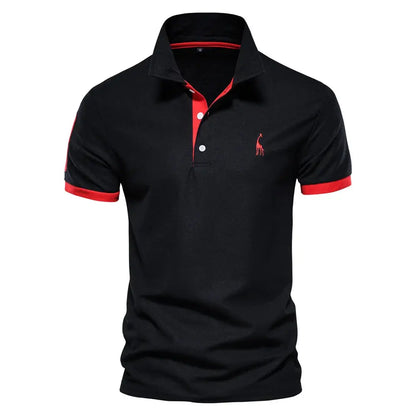 AIOPESON Embroidery 35% Cotton Polo Shirts for Men Casual Solid Color Slim Fit Mens Polos New Summer Fashion Brand Men Clothing - petguardiansupplies