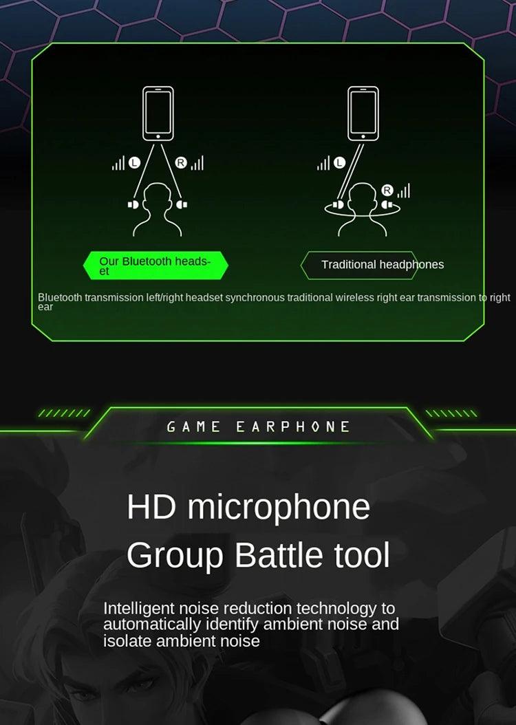 Bluetooth Earphones Wireless Esports Dedicated Music Listening Games High Beauty In The Ear Suitable For Android And Apple - petguardiansupplies