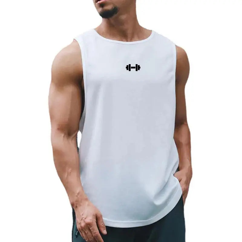 Summer Men's Gym Tank Top Fitness Training Clothing Quick-drying Loose Bodybuilding Sleeveless Shirt Men Fashion Basketball Vest - petguardiansupplies