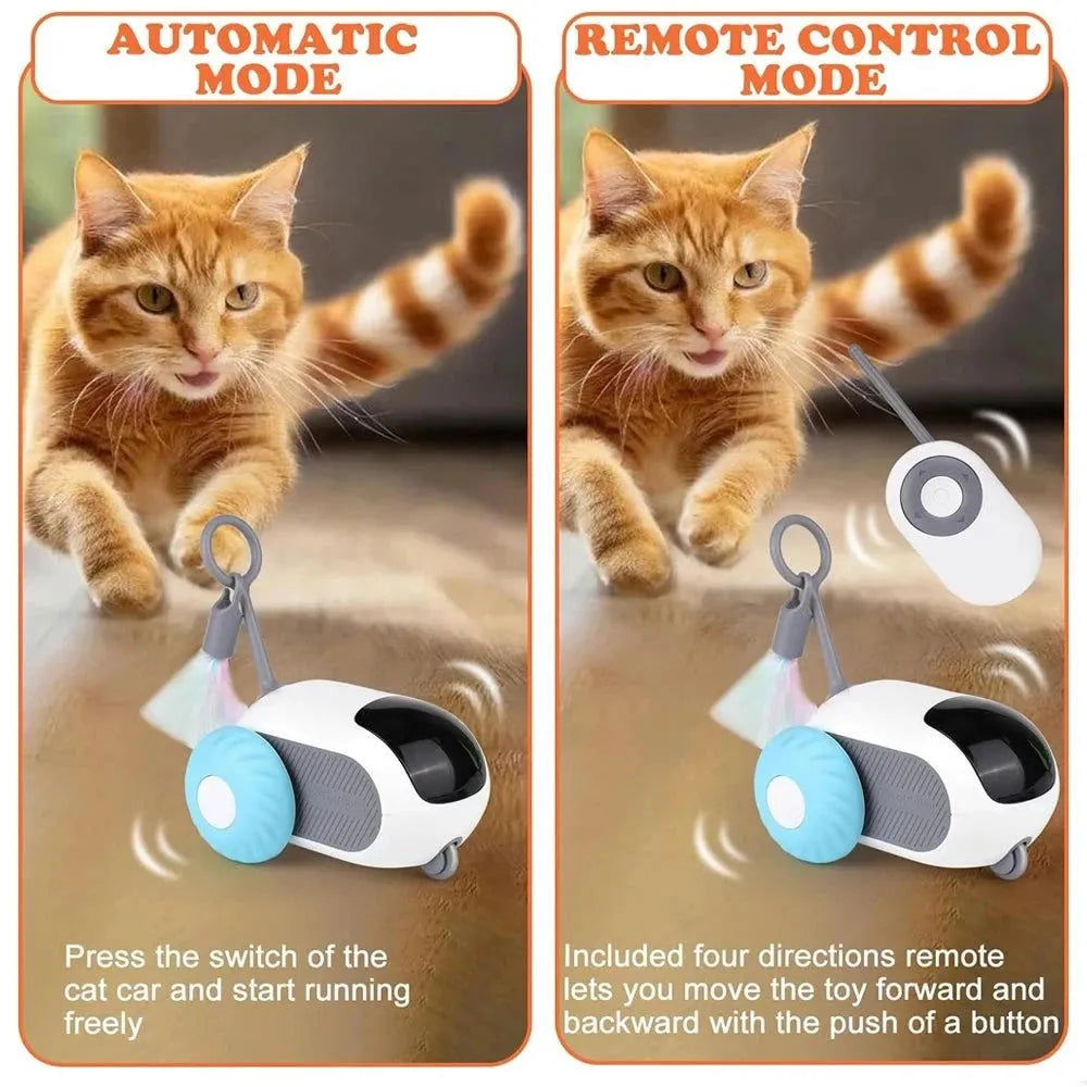 Smart Cat Toy 2 Modes Automatic Moving Remote Controlled Toy Car for Cats Dogs Interactive Playing Kitten Training Pet Supplies - petguardiansupplies