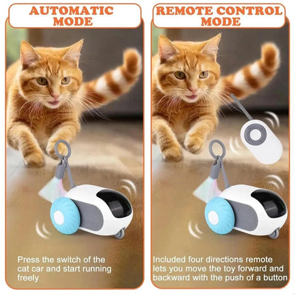 Smart Cat Toy 2 Modes Automatic Moving Remote Controlled Toy Car for Cats Dogs Interactive Playing Kitten Training Pet Supplies - petguardiansupplies