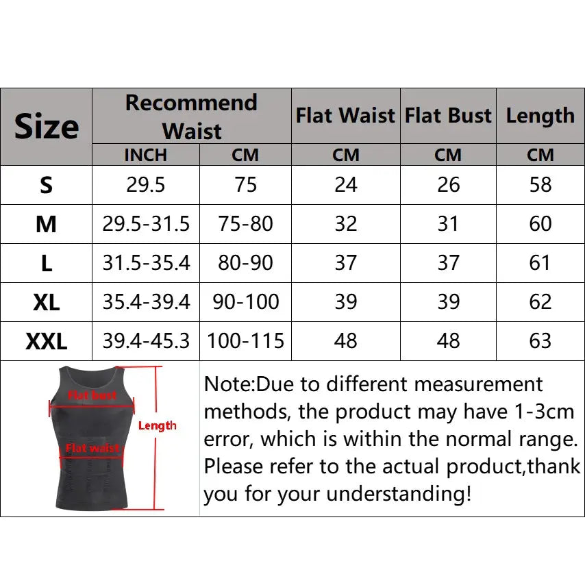 Slimming Vest Men's Slimming Underwear Body Shaper Waist Cincher Corset Men Shaper Vest Body Slimming Tummy Belly Body Shapewear - petguardiansupplies