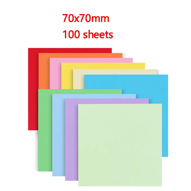 100pcs Origami Square Paper Double Sided Folding Lucky Wish Paper Crane Craft Paper DIY Arts Crafting Colorful Scrapbooking - petguardiansupplies