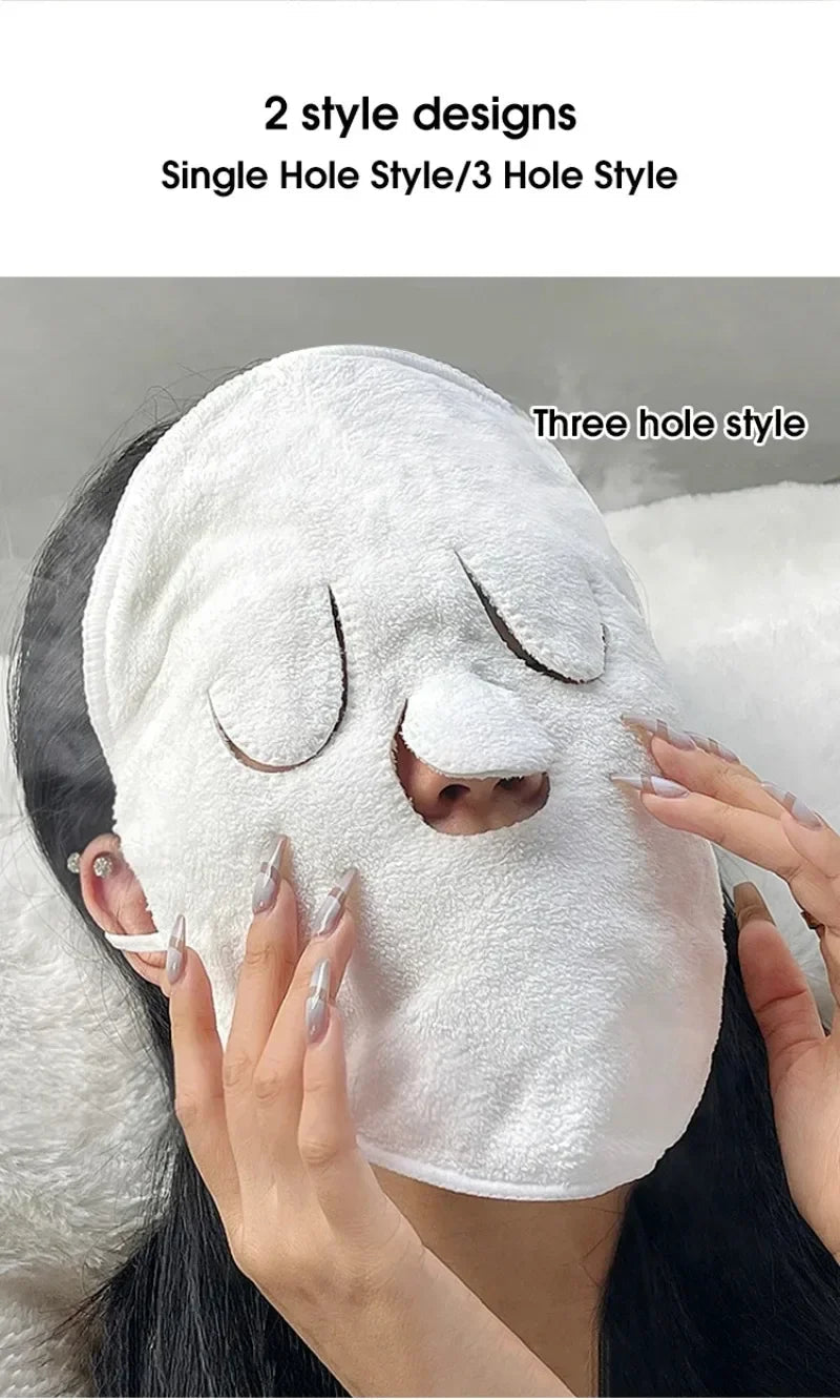 Soft Wet Cotton Face Towel Mask for Deep Cleaning and Beauty Care Non-Electric Ideal for Eye Opening and Pore Cleansing - petguardiansupplies