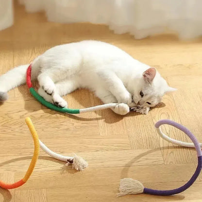 Cat Toys Interactive Molar Cotton Rope Toys Silvervine Cat Teaser Toy Clean Mouth Kitten Play Toy Pet Supplies Accessories - petguardiansupplies