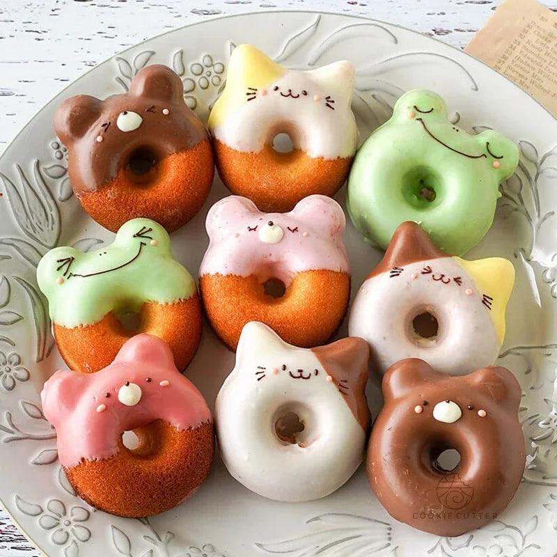 Doughnuts Baking Mold Cake Cartoon Bear Chocolate Cake Pan Molds Pastry Tools Accessories Kitchen Baking Form Tools Accessories - petguardiansupplies