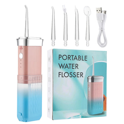 Portable Teeth Whitening Cleaner Adult Mouth Washing Tools Foldable Water Flosser Rechargeable 3 Modes Oral Irrigator For Travel - petguardiansupplies