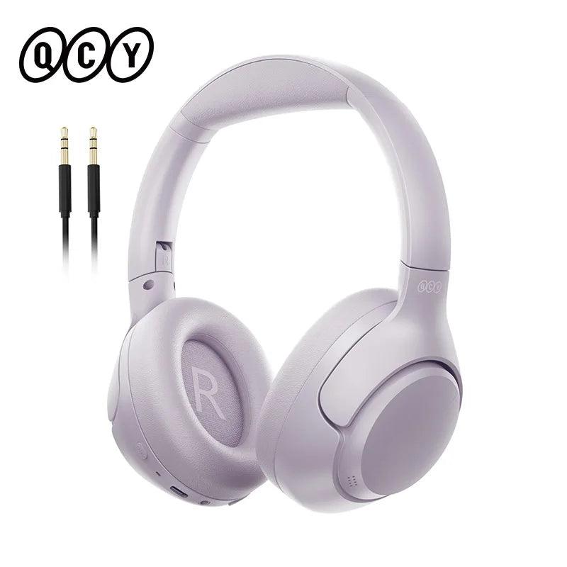 QCY H3 ANC Wireless Headphones Bluetooth 5.4 Hi-Res Audio Over Ear Headset 43dB Hybrid Active Noise Cancellation Earphones 60H - petguardiansupplies